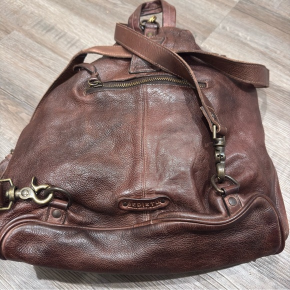 Bed Stu Delta Teak Rustic Leather Bag Backpack - Picture 7 of 13